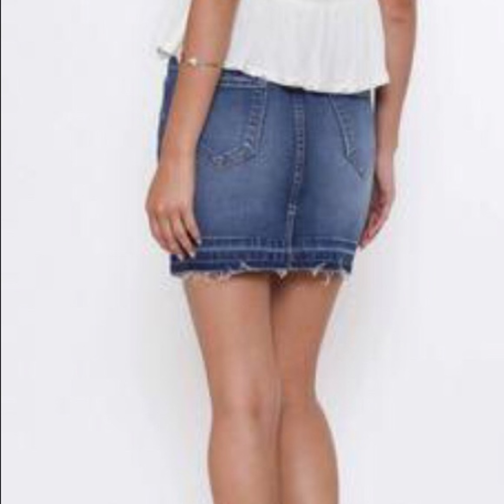 KanCan Zuma frayed denim skirt 9/28 - Picture 5 of 7